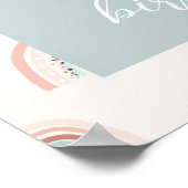 Poster Boho Rainbow Daisy Wild One first Bird Welcome (Coin)