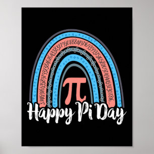 Poster Boho Rainbow Happy Pi Day 3.14 Math Geek 3