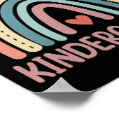 Poster Boho Rainbow Heart For Teachers Women Hello Kinder (Coin)