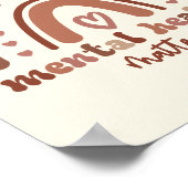 Poster Boho Rainbow La Santé Mentale Soit Conforme À Votr (Coin)