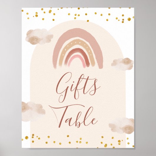 Poster Boho Rainbow n'est-elle pas Onederful Gifts Table (Devant)
