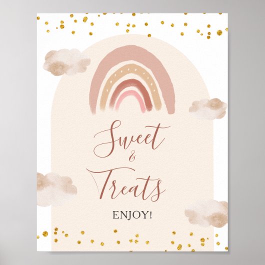 Poster Boho Rainbow n'est-elle pas Onederful Sweet & Trai (Devant)