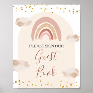 Poster Boho Rainbow n'est pas elle Onederful livre d'hôte