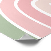 Poster Boho Rainbow Pink & Green Girls Room (Coin)