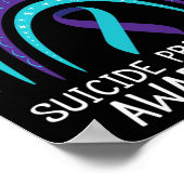 Poster Boho Rainbow Sensibilisation au suicide Santé ment (Coin)