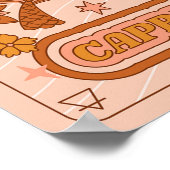 Poster Boho Retro Capricorn Zodiac (Coin)