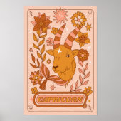 Poster Boho Retro Capricorn Zodiac (Devant)