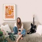 Poster Boho Retro Capricorn Zodiac