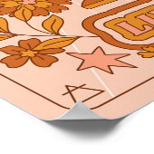 Poster Boho Retro Libra Zodiac (Coin)