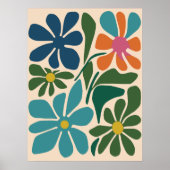 Poster Boho Retro Super Fleur Marché Wall Art (Devant)
