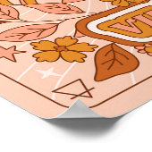 Poster Boho Retro Virgo Zodiac (Coin)