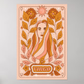 Poster Boho Retro Virgo Zodiac (Devant)