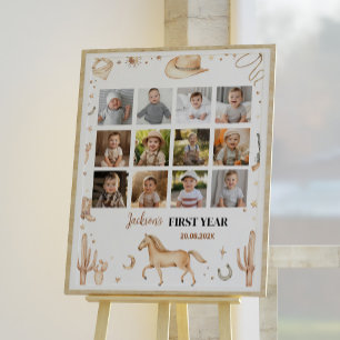 Poster Boho Rodeo Premier anniversaire de fête Jalon