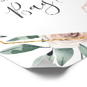 Poster Boho Rose Baby shower Devinez ce qu'il y a dans le (Coin)