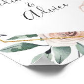 Poster Boho Rose Baby shower Prédiction et conseils (Coin)