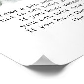 Poster Boho rose Elephant fille Baby shower ne pas dire b (Coin)