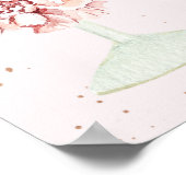 Poster Boho Rose Gold Message Bridal Shower de bienvenue (Coin)