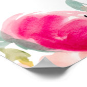 Poster Boho rose printemps chic jardin fleuri accueil (Coin)