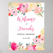 Poster Boho rose printemps chic jardin fleuri accueil (Devant)