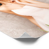 Poster Boho rose printemps jardin fleuri bienvenue (Coin)