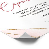 Poster Boho rouge floral eucalyptus capsule temporelle je (Coin)