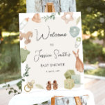 Poster Boho Rustic Baby shower Garçon Neutre Bienvenue<br><div class="desc">♥ Une belle façon d'accueillir vos invités dans votre Baby shower!</div>