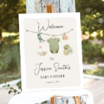 Poster Boho Rustic Baby shower Garçon Neutre Bienvenue<br><div class="desc">♥ Une belle façon d'accueillir vos invités dans votre Baby shower!</div>