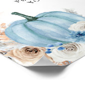 Poster Boho Rustic Citrouille Automne Baby shower Boisson (Coin)