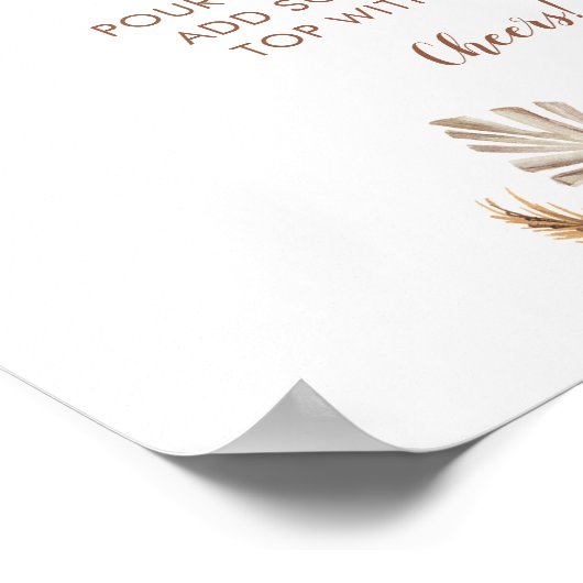 Poster Boho Rustic Citrouille Fall in Love Mom-osa Bar (Coin)