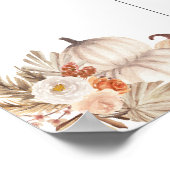 Poster Boho Rustic Citrouille Fall Vote Board (Coin)