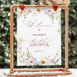 Poster Boho Rustic Garden Flowers Fête des mariées Bienve<br><div class="desc">Le design de l'affiche Rustic Boho Garden Fleurs sauvages Fête des mariées Welcome Poster est un mélange époustouflant de charme rustique et d'élégance bohème. Il saisit l'essence d'un jardin fantaisiste rempli de fleurs sauvages, créant une atmosphère chaleureuse et accueillante pour les clients. L'affiche présente un délicieux éventail de fleurs sauvages...</div>