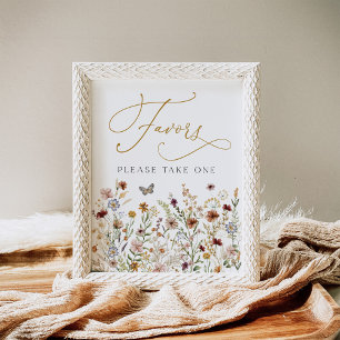 Poster Boho Rustique Fleur sauvage Garden Faveurs Treat S