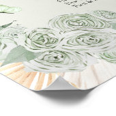 Poster Boho Sage Green Floral 15 Años Seating Chart (Coin)