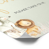 Poster Boho Sage Green Safari Favorisés (Coin)