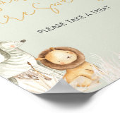 Poster Boho Sage Green Safari Les bébés sont doux (Coin)