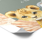 Poster Boho Sage Green Safari Oh Garçon Bébés sont doux (Coin)