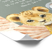 Poster Boho Sage Green Safari Oh Garçon Ne pas dire bébé (Coin)