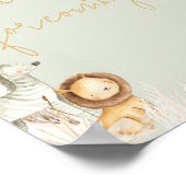 Poster Boho Sage Merci Safari vert pour venir (Coin)