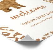 Poster Boho Saint-Vache Baby shower de l'Ouest Bienvenue (Coin)