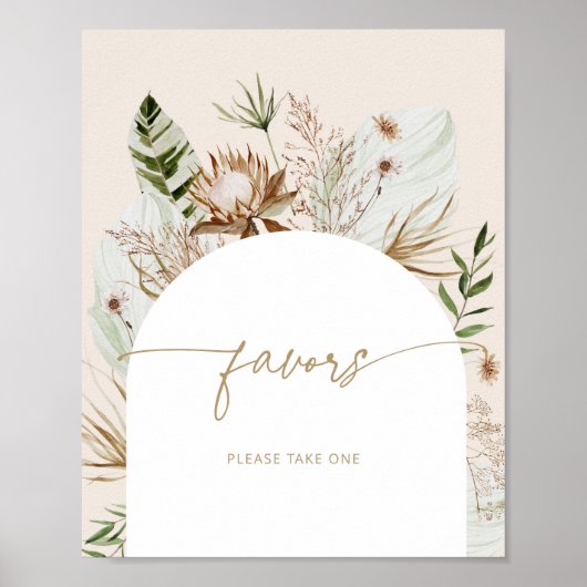 Poster Boho sauge plage verte Favoriser s'il vous plaît p (Devant)