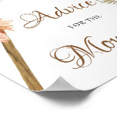 Poster Boho Séché Palm Feuilles Pampas Panneau de conseil (Coin)