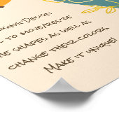 Poster Boho Shapes Simple Gold Flower Quote (Coin)