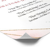 Poster Boho signe de boissons de signature florales rose (Coin)