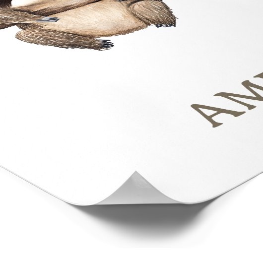 Poster Boho Sloth Jungle Animal Nursering Wall (Coin)