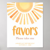 Poster Boho soleil soleil fête d'anniversaire faveurs sig (Devant)