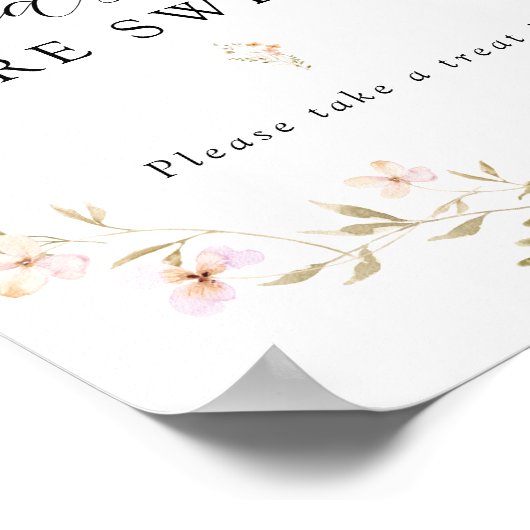 Poster Boho Spring Fleur sauvage Baby are Sweet Sign (Coin)