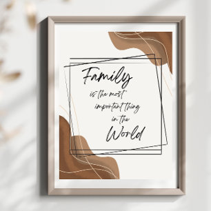 Poster Boho Style Art Family est la chose la plus importa