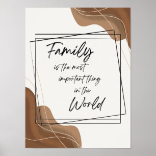 Poster Boho Style Art Family est la chose la plus importa