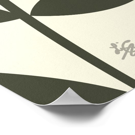 Poster Boho Style Leaf Abstract (Coin)