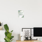 Poster Boho succulent eucalyptus cadre or Ring Hunt (Bureau à domicile)